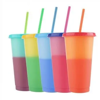 Tazza tal-Partit tal-Kulur tal-Plastik ta '700ml